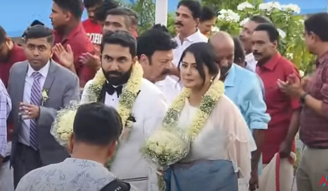 ലാലു അലക്‌സിന്റെ മകള്‍ വിവാഹിതയായി, ഡാന്‍സ് ചെയ്ത് താരം