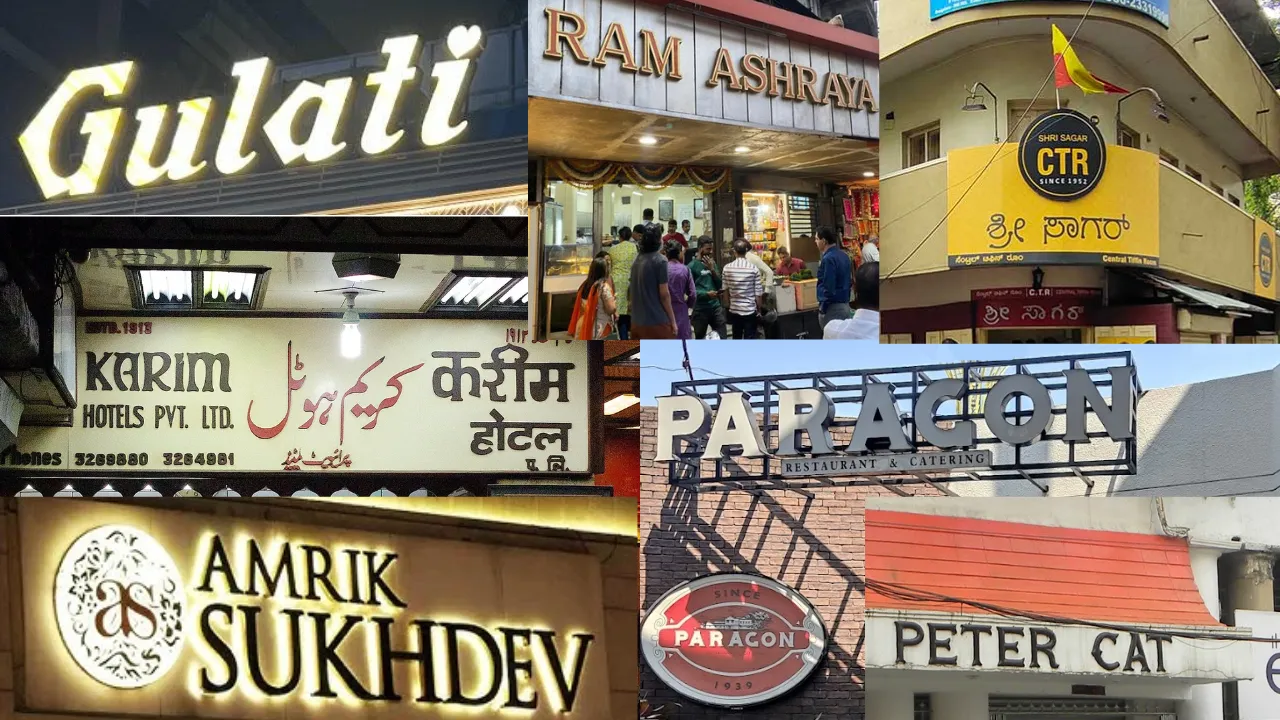 legendary restaurants in India