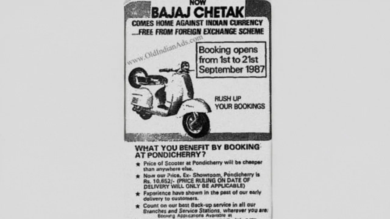 history of chetak scooter fi