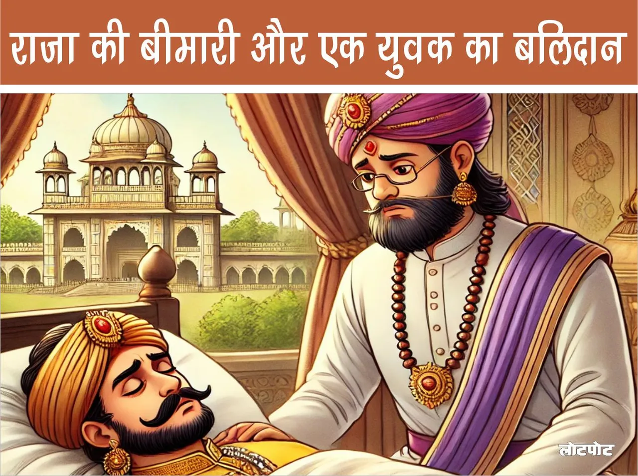 The king illness and the sacrifice of a young man