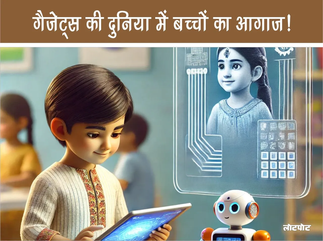 Children beginning in the world of gadgets