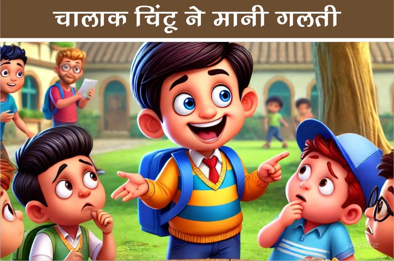 Clever Chintu admitted his mistake hindi story