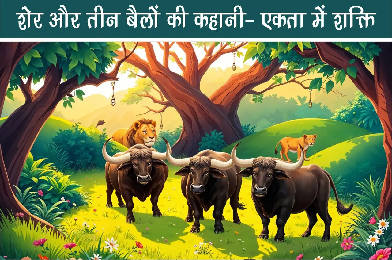 The Story of the Lion and the Three Bulls: Strength in Unity