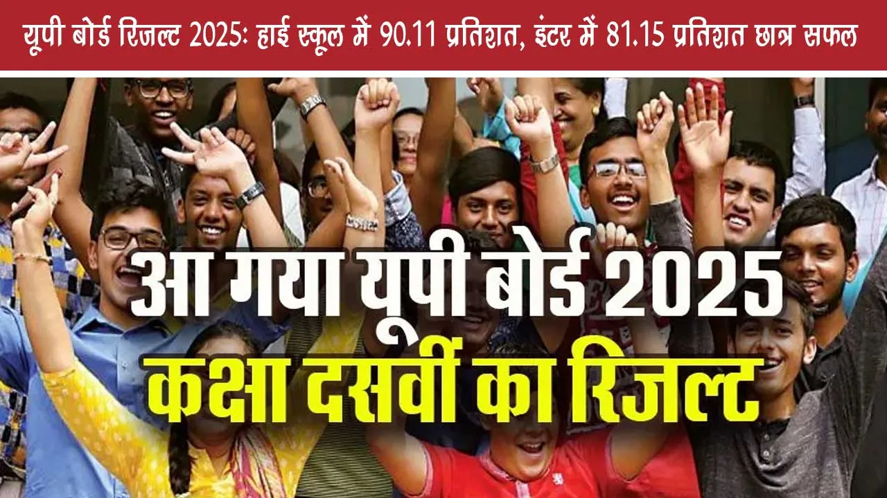 UP Board Result 2025: 90.11% in High School, 81.15% students in Inter (UP Board Result 2025)