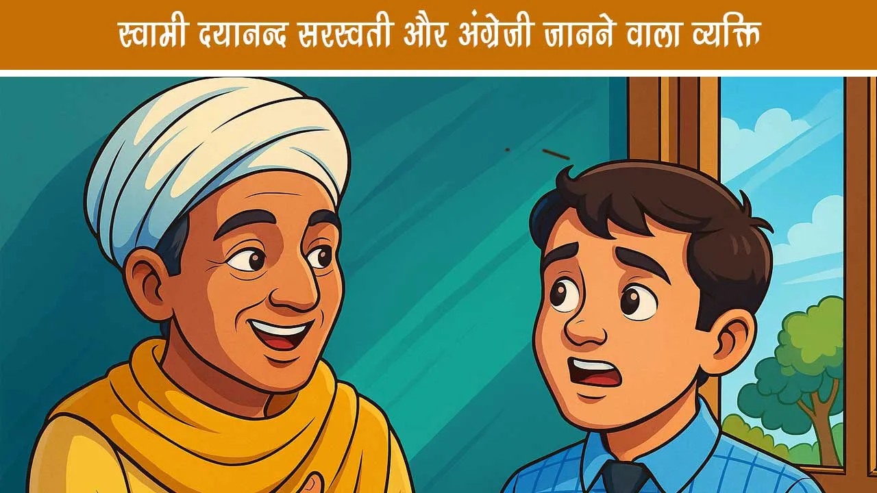 Swami Dayanand Saraswati and English person