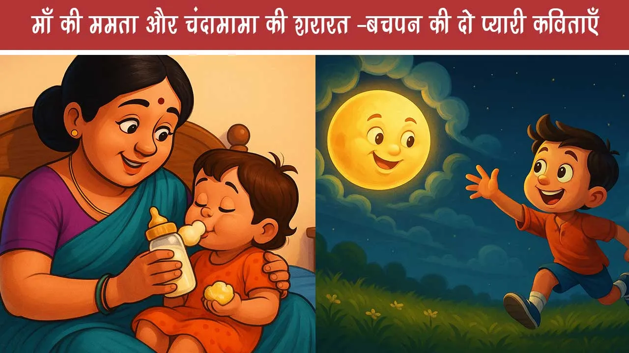 Mother's affection and Chandamama prank — childhood of the two poems
