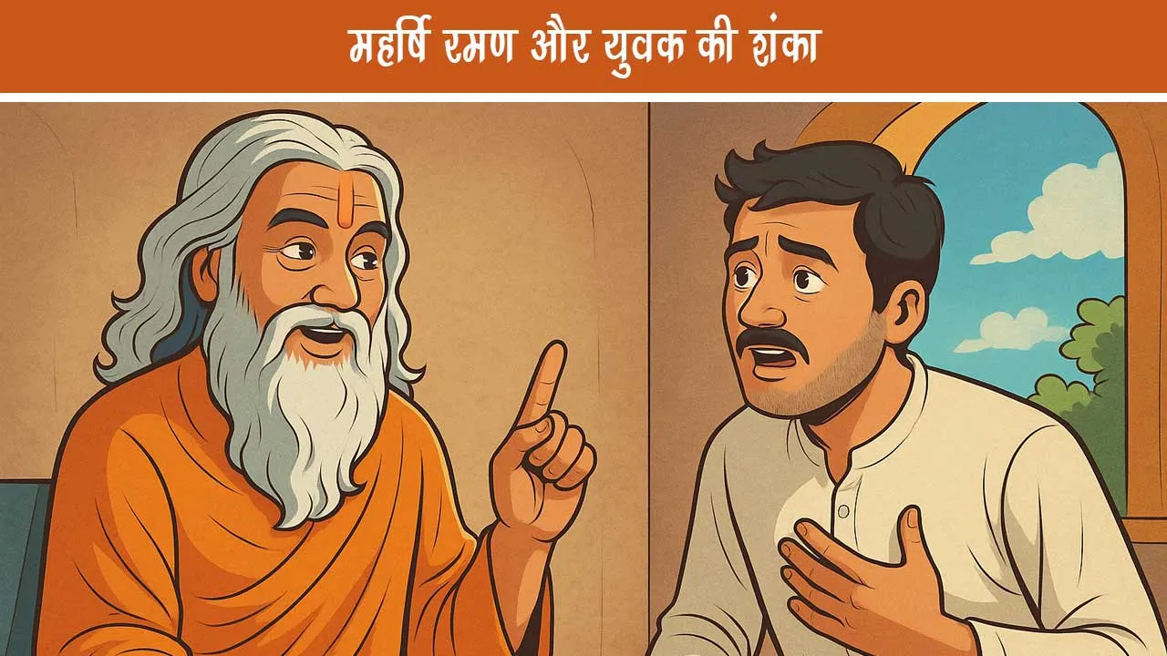 Motivational Story Doubt of Maharishi Raman and young man