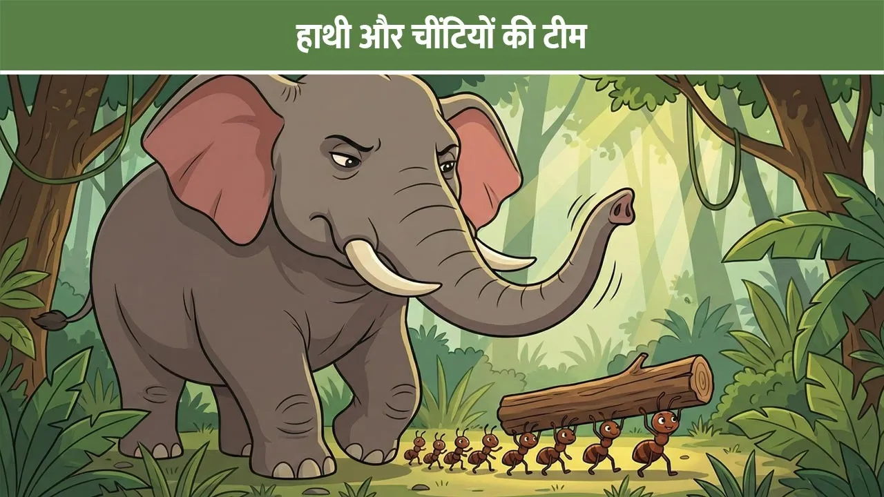 bachchon-ki-jungle-kahani-hati-chityon-ki-team-milkar-kam-karne-ki-shakti