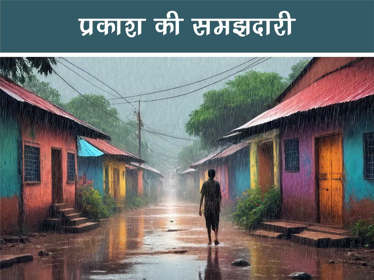 cartoon image of a village