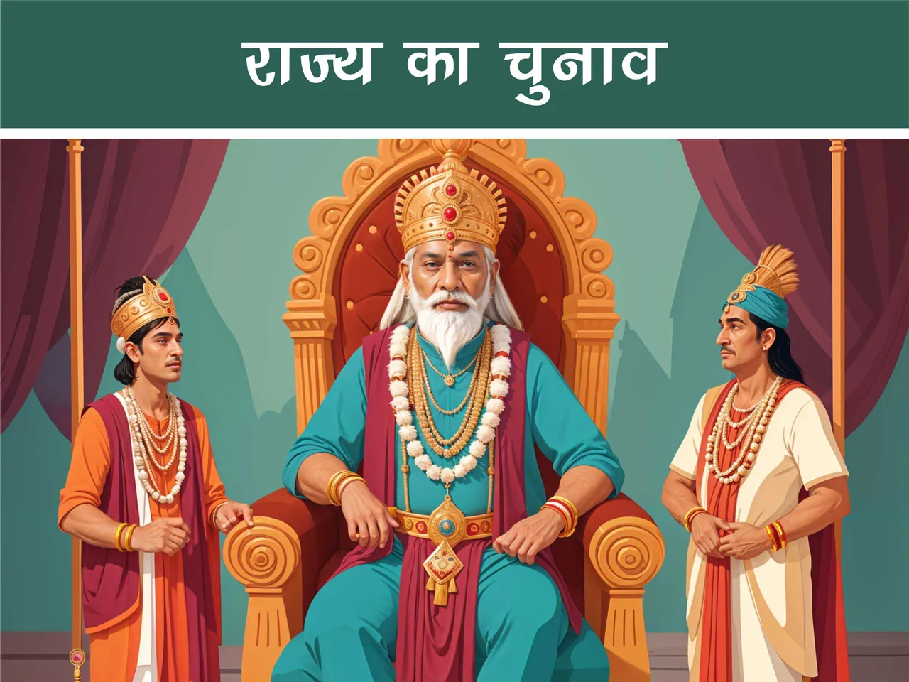 Cartoon image of Indian king