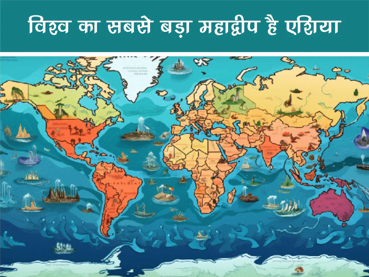 Continents map