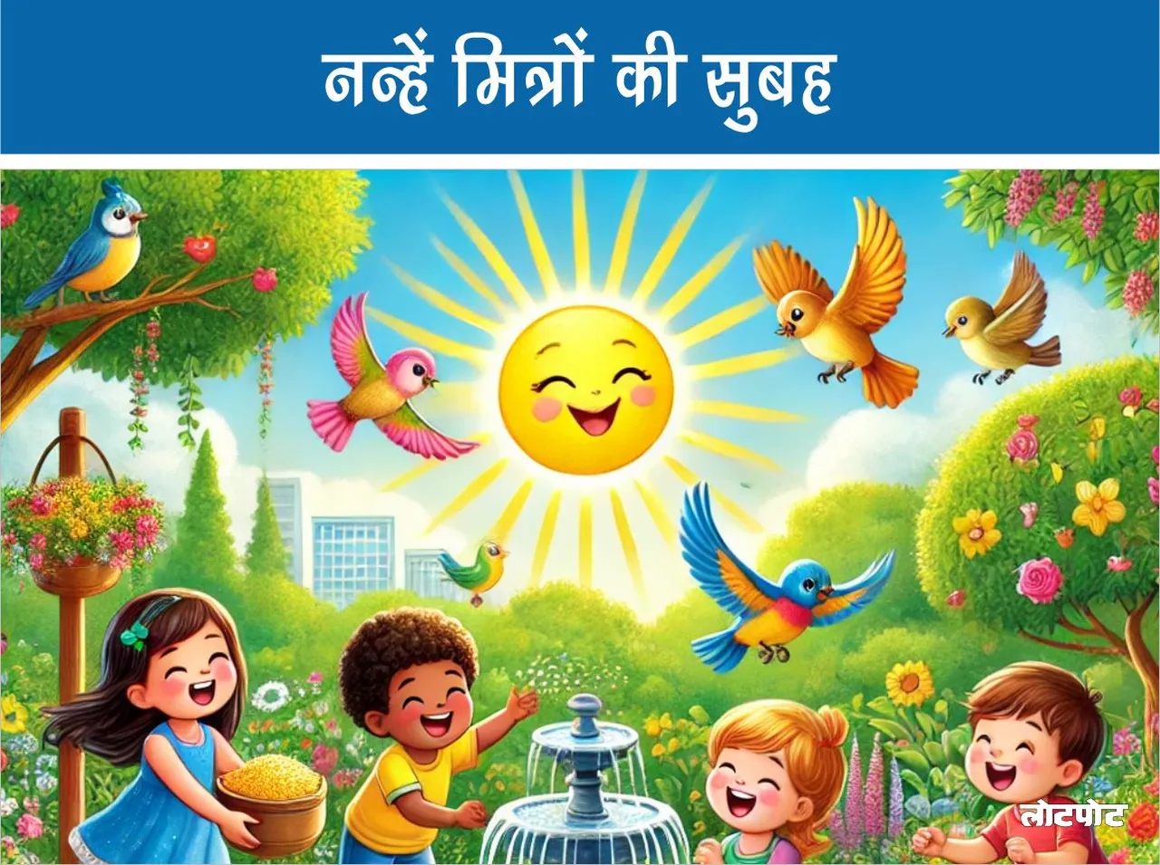 morning of little friends best hindi poem 