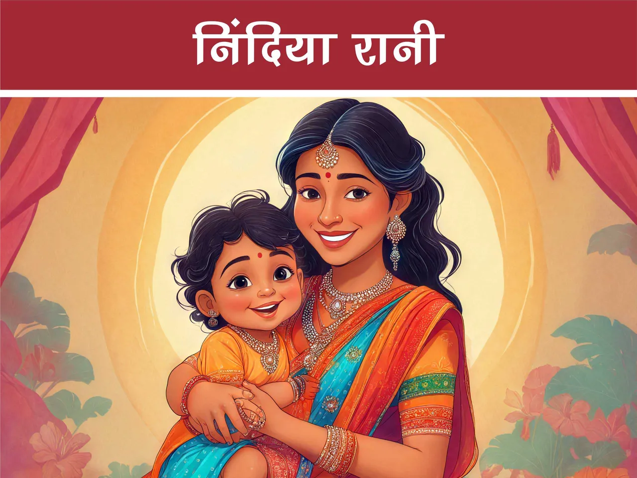 cartoon image of a women with her child