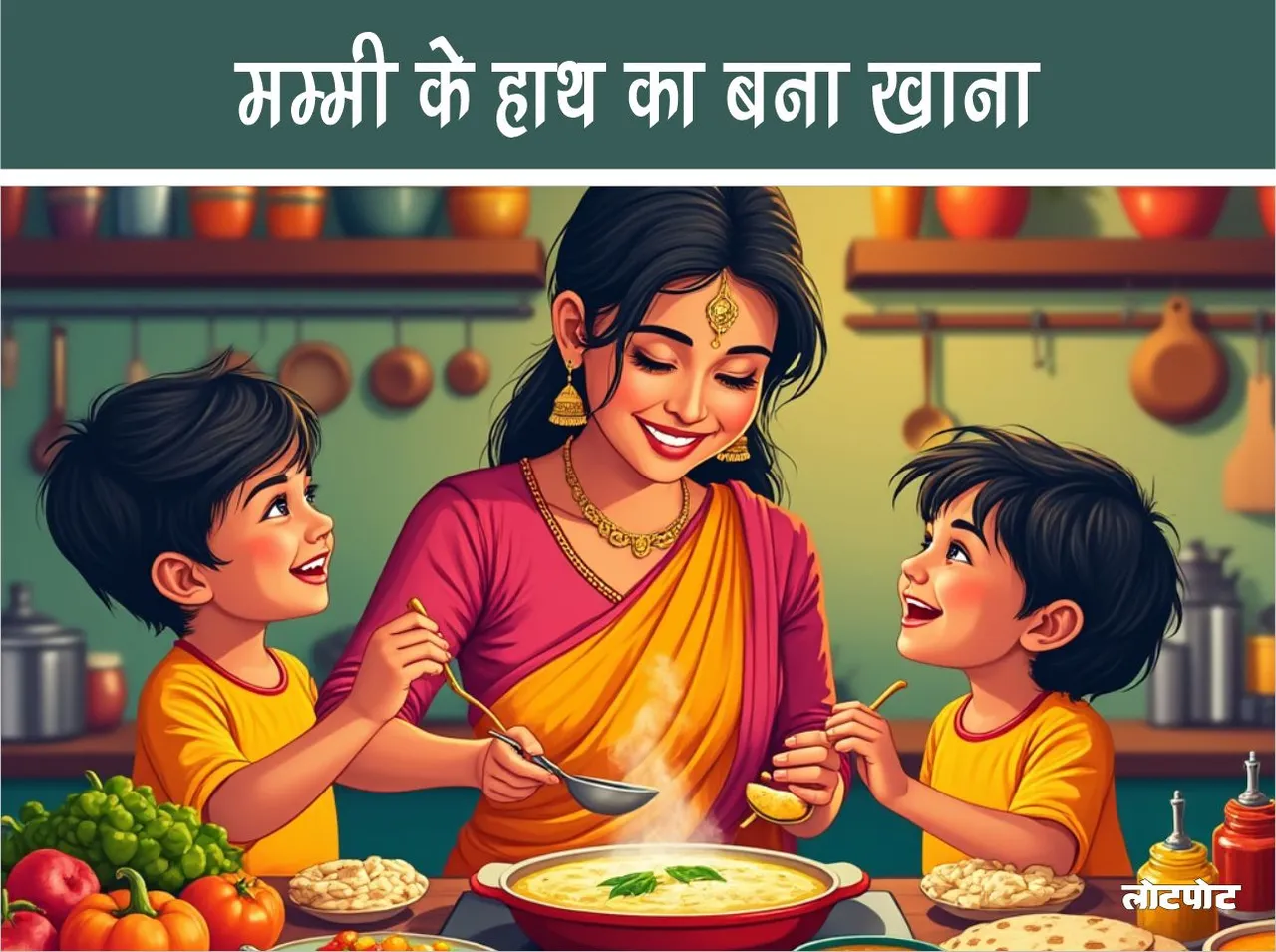 mom cooked food hindi poem