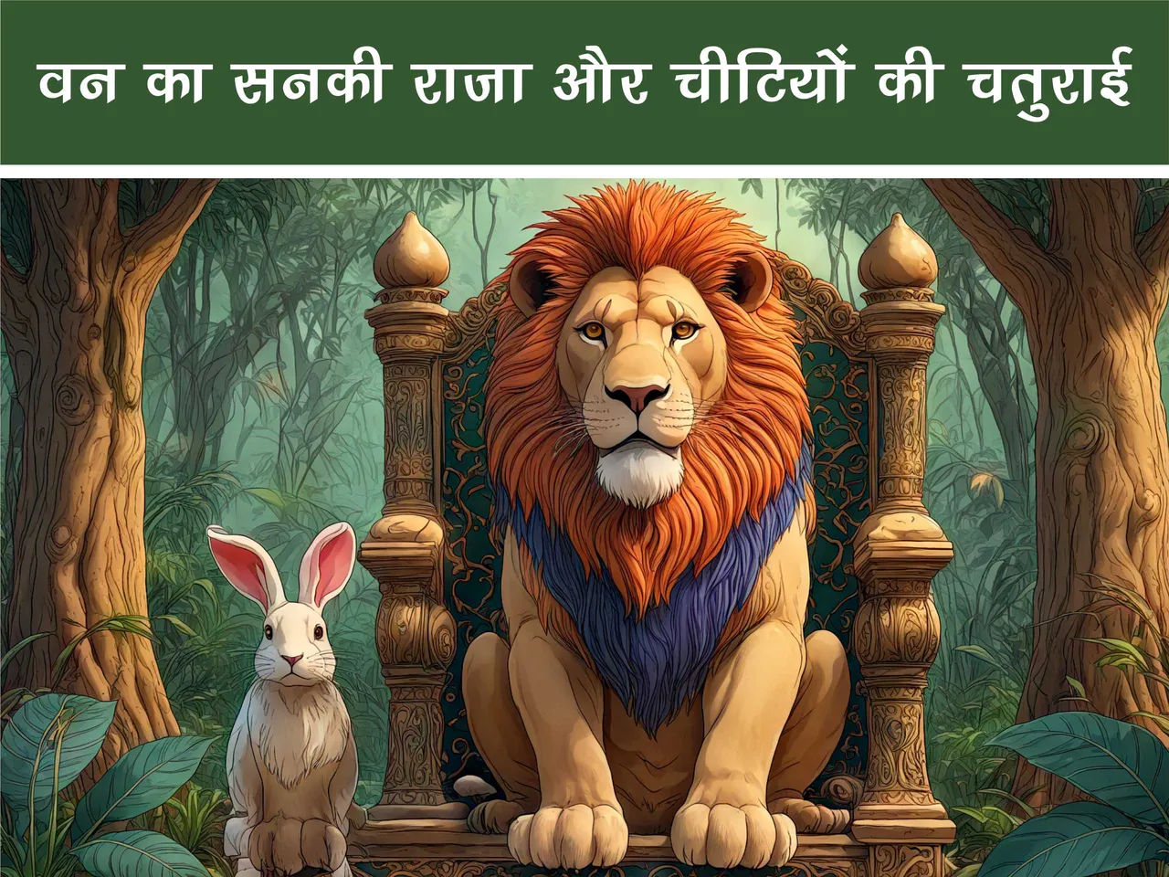 cartoon image of lion and rabbit