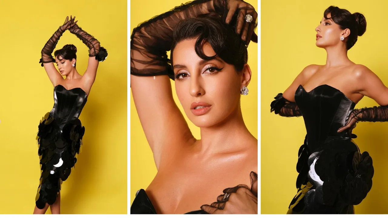 Nora Fatehi's black outfit look: Perfect combination of fashion and glamour