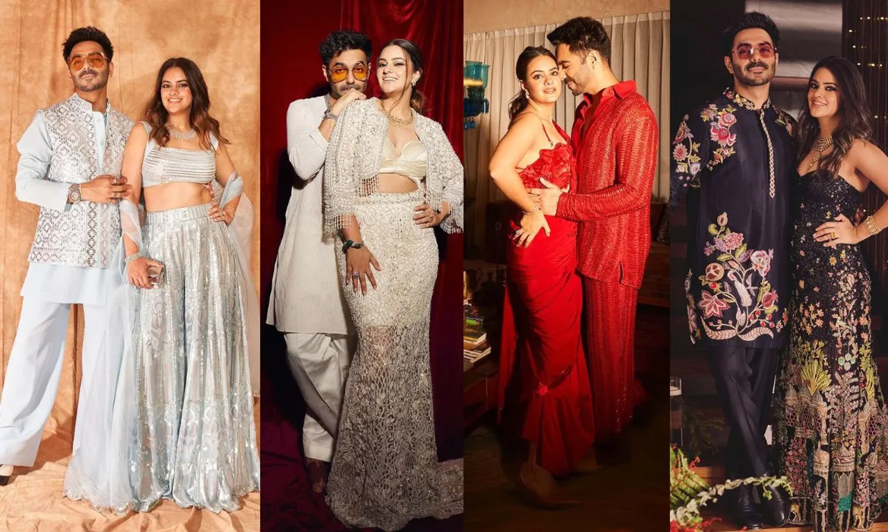 Aparshakti Khurrana and Aakriti Ahuja serve the season's best wedding looks