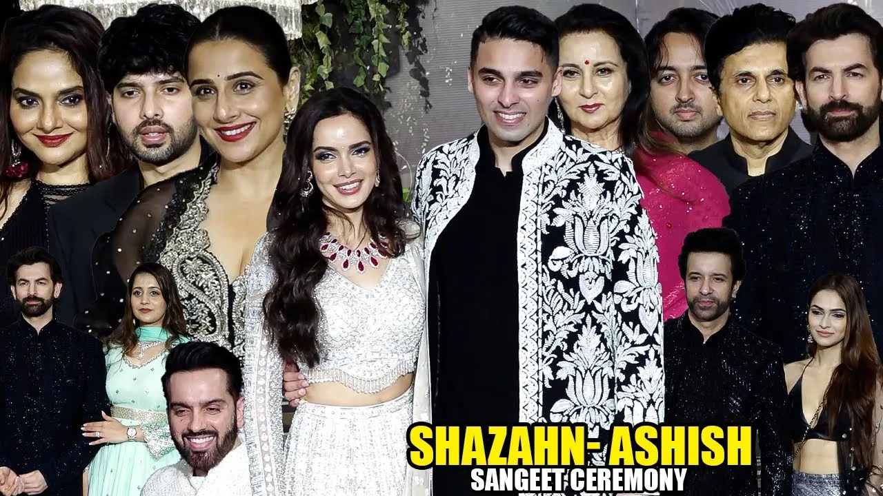 Celebs At Shazahn Padamsee & Ashish Kanakia Sangeet Ceremony