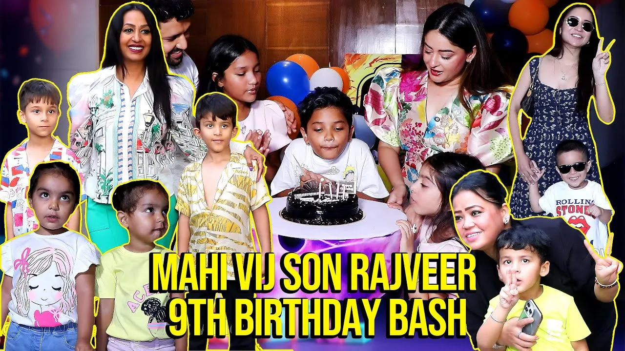 Kashmera Bharti Gurmeet Debina and Vinny Arora attended Mahhi Vij son Rajveer birthday party
