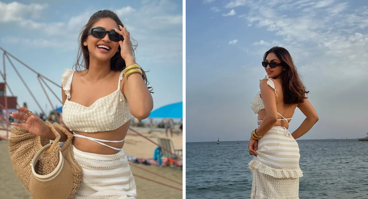 krystle dsouza Photos Crystal DSouza glamorous style on the beach wreaked havoc in beach look