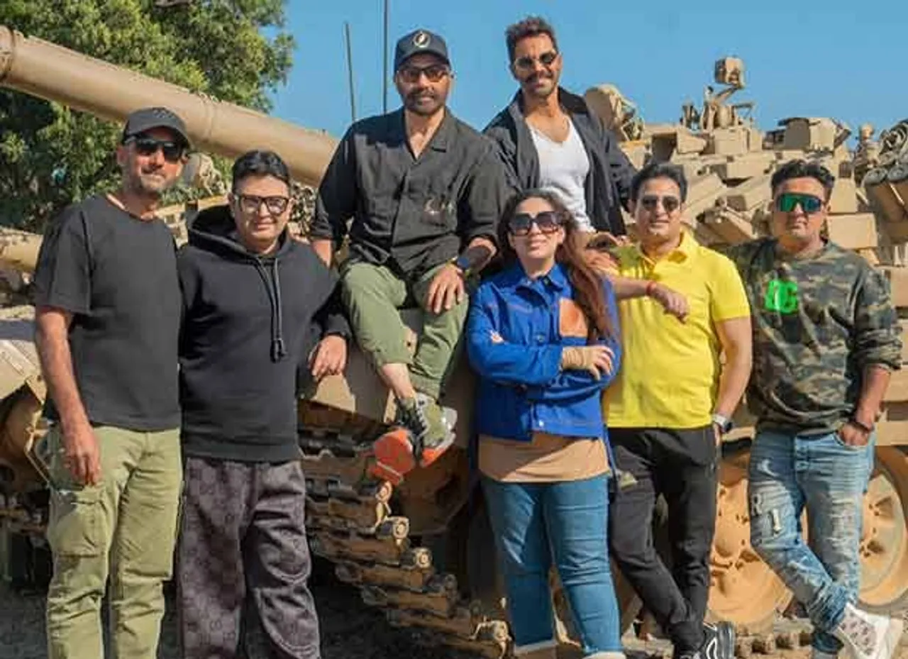 Border 2 producer Nidhi Dutta shares BTS images from the sets while pregnant