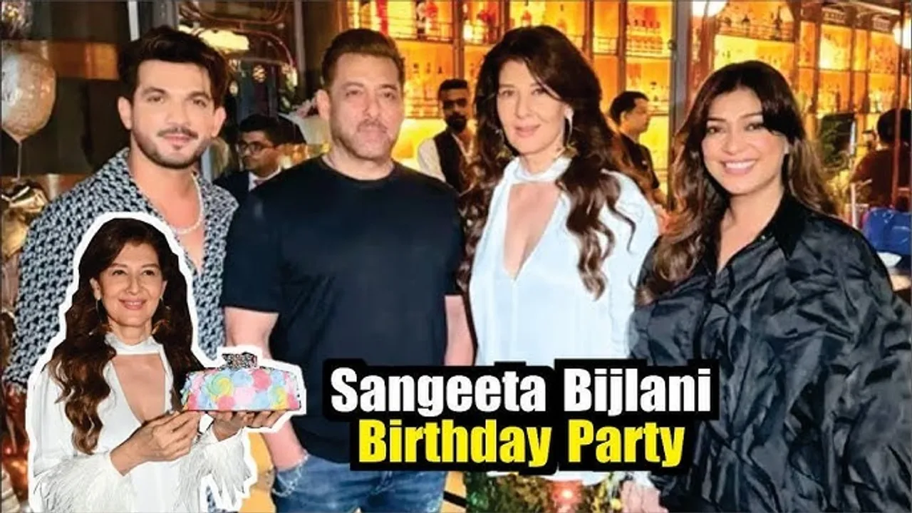 Salman Khan ruled the roost at his ex girlfriend party Sangeeta Bijlani stole the show at the age of 65