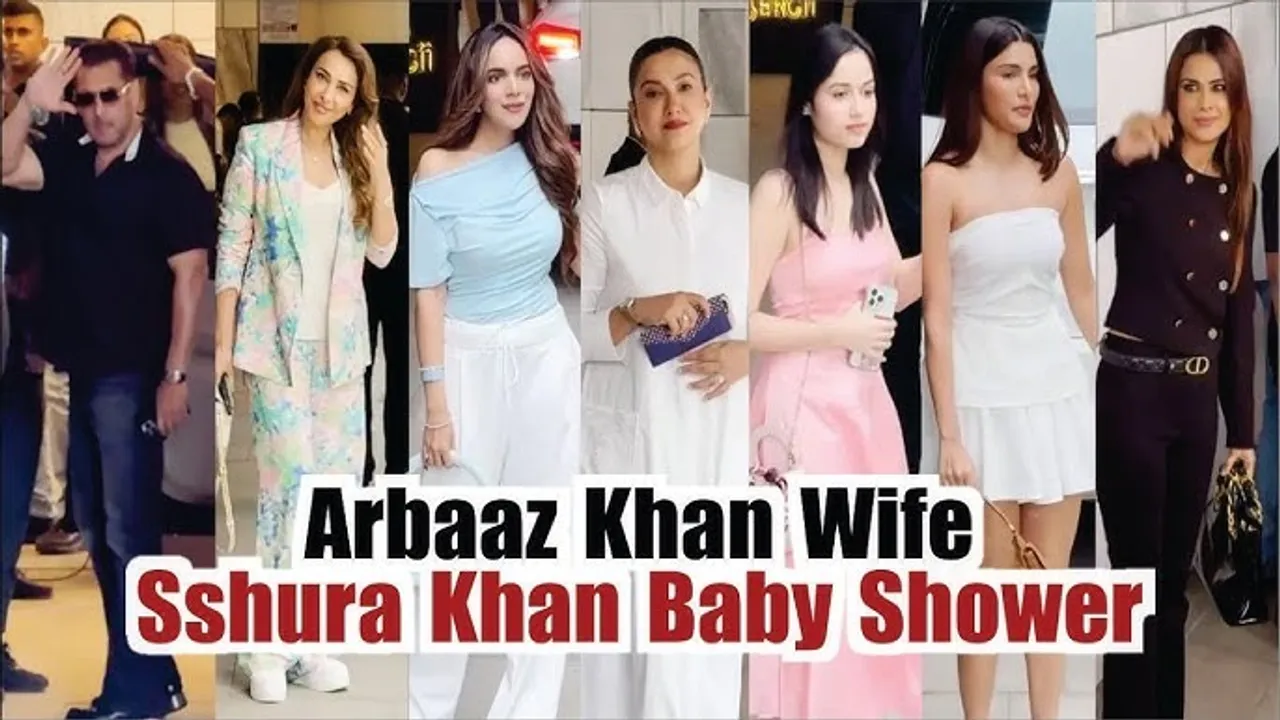 Salman Khan And Other Celebs At Arbaaz Khan Wife Sshura Khan Baby Shower Sshura Khan Baby Shower