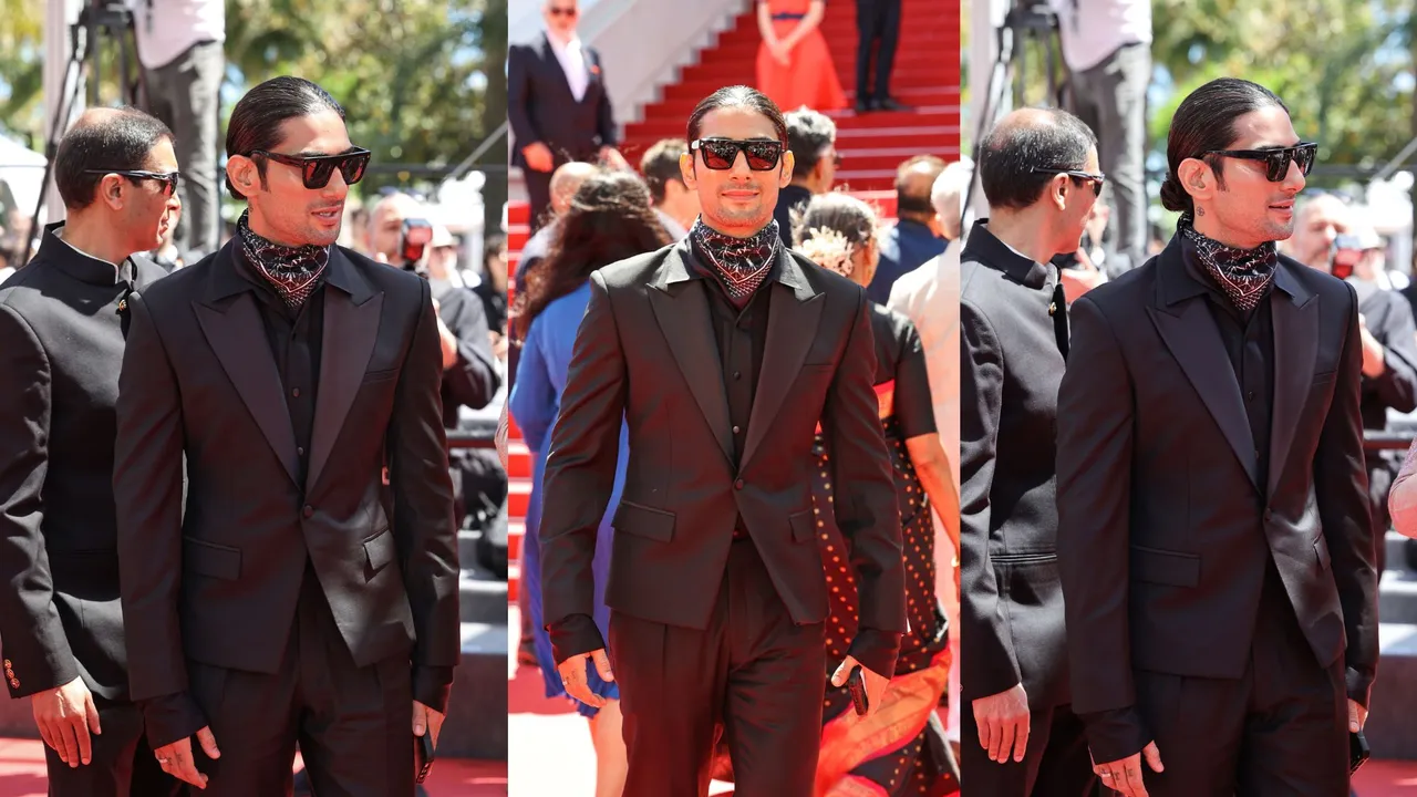 Prateik Patil Babbar Shines in Regal Rohit Gandhi and Rahul Khanna Suit at His Glamorous Cannes Debut