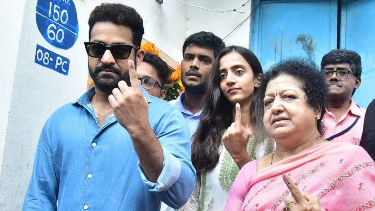 NTR Jr reaches Hyderabad to cast his vote for Junior Lok Sabha elections