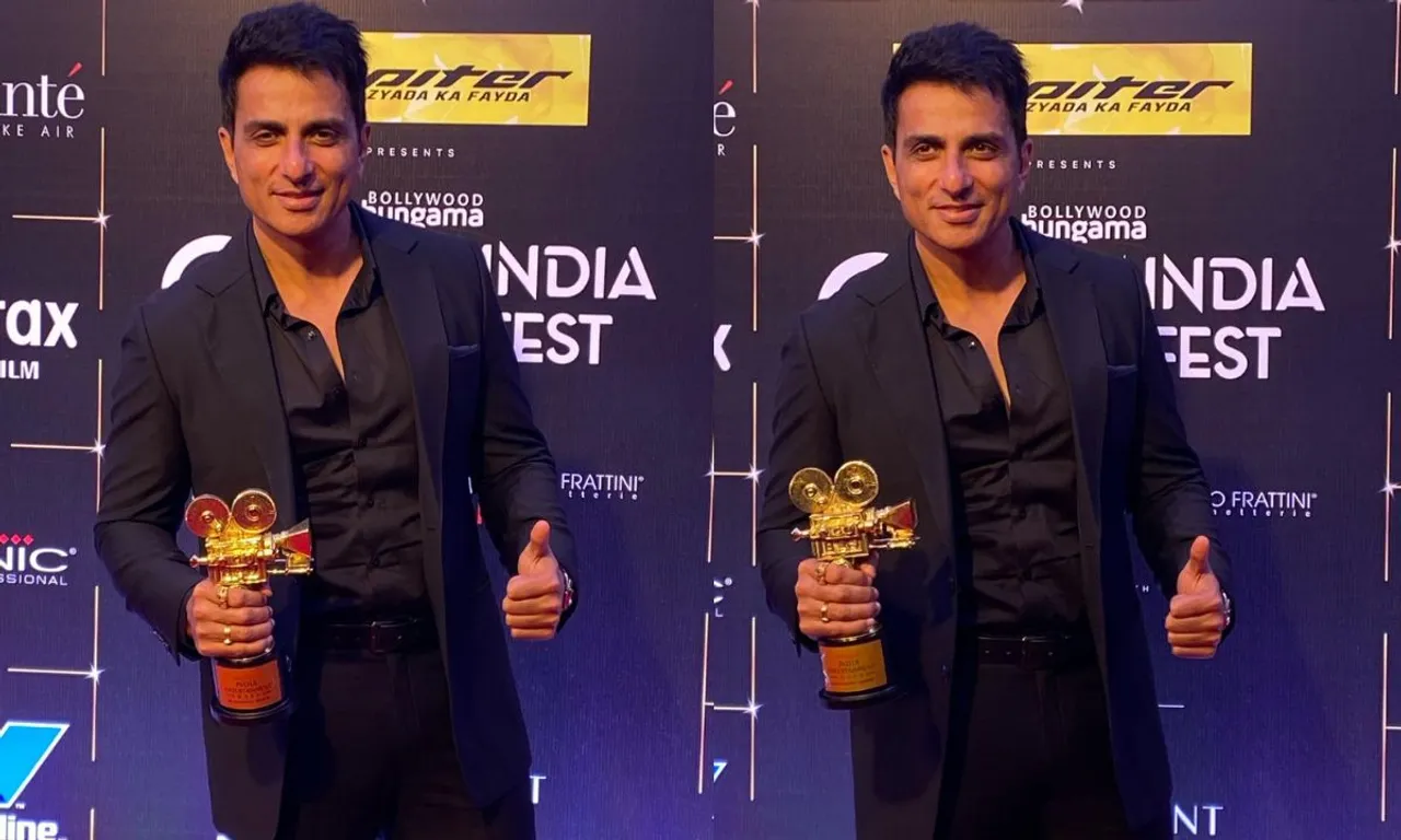 National hero Sonu Sood receives the honour of Humanitarian of the year award