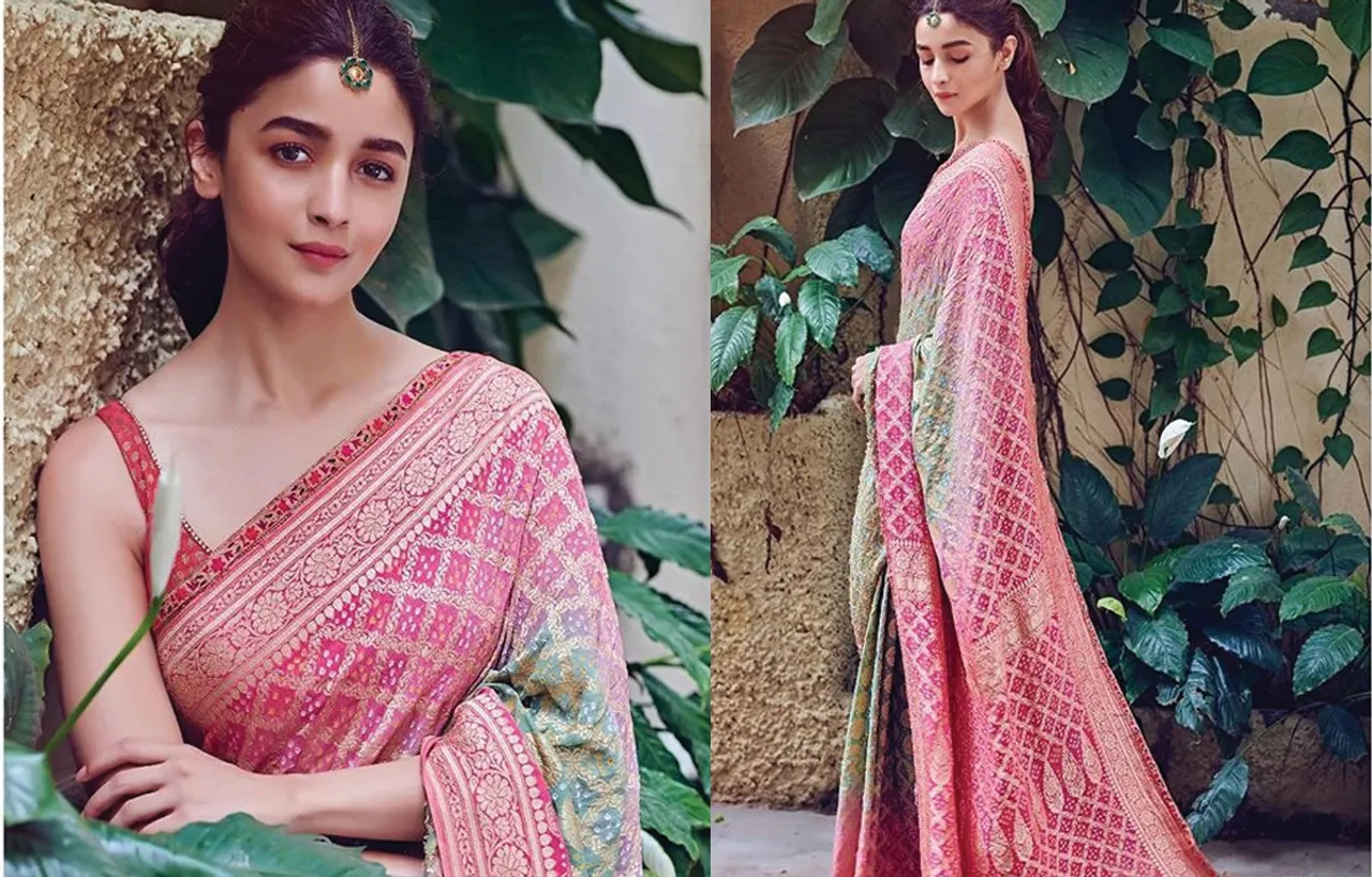 साड़ी पहन आलिया भट्ट ने करवाया फोटोशूट , ट्रेडिशनल लुक में दिखा ग्लैमरस अंदाज