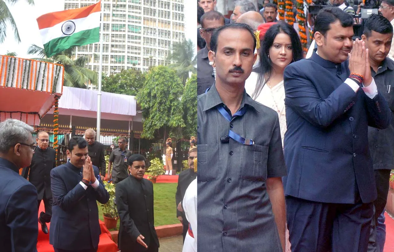 15 अगस्त के मौके पर मुंबई के प्रशासनिक मुख्यालय में मुख्यमंत्री देवेंद्र फडणवीस ने फहराया झंडा