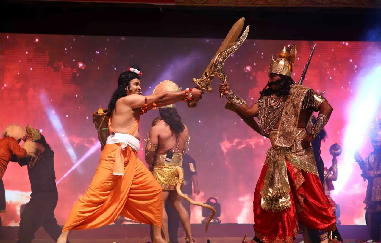 आठवें दिन कुंभकर्ण का वध देख रोमांचित हुए दर्शक