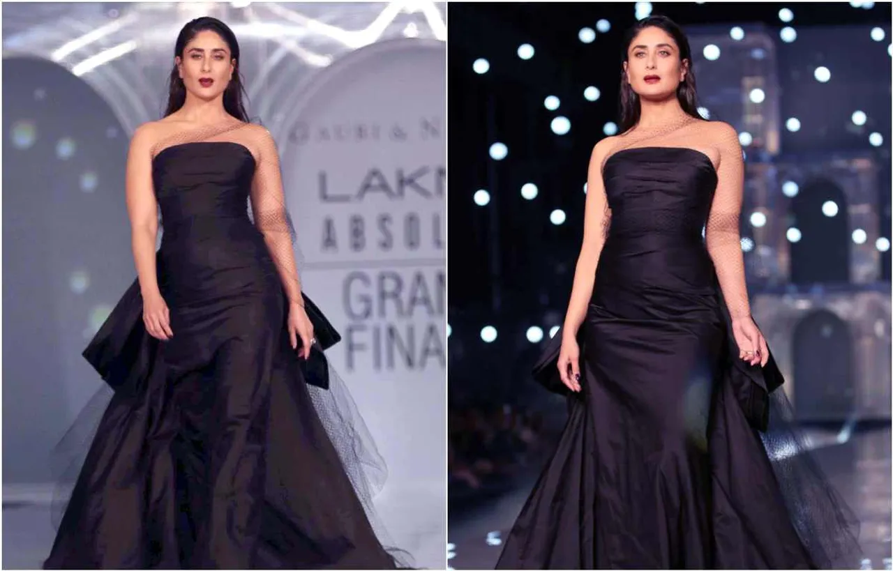 Lakme Fashion Week 2019 के आखिरी दिन ब्लैक गाउन में करीना कपूर ने बिखेरे जलवे