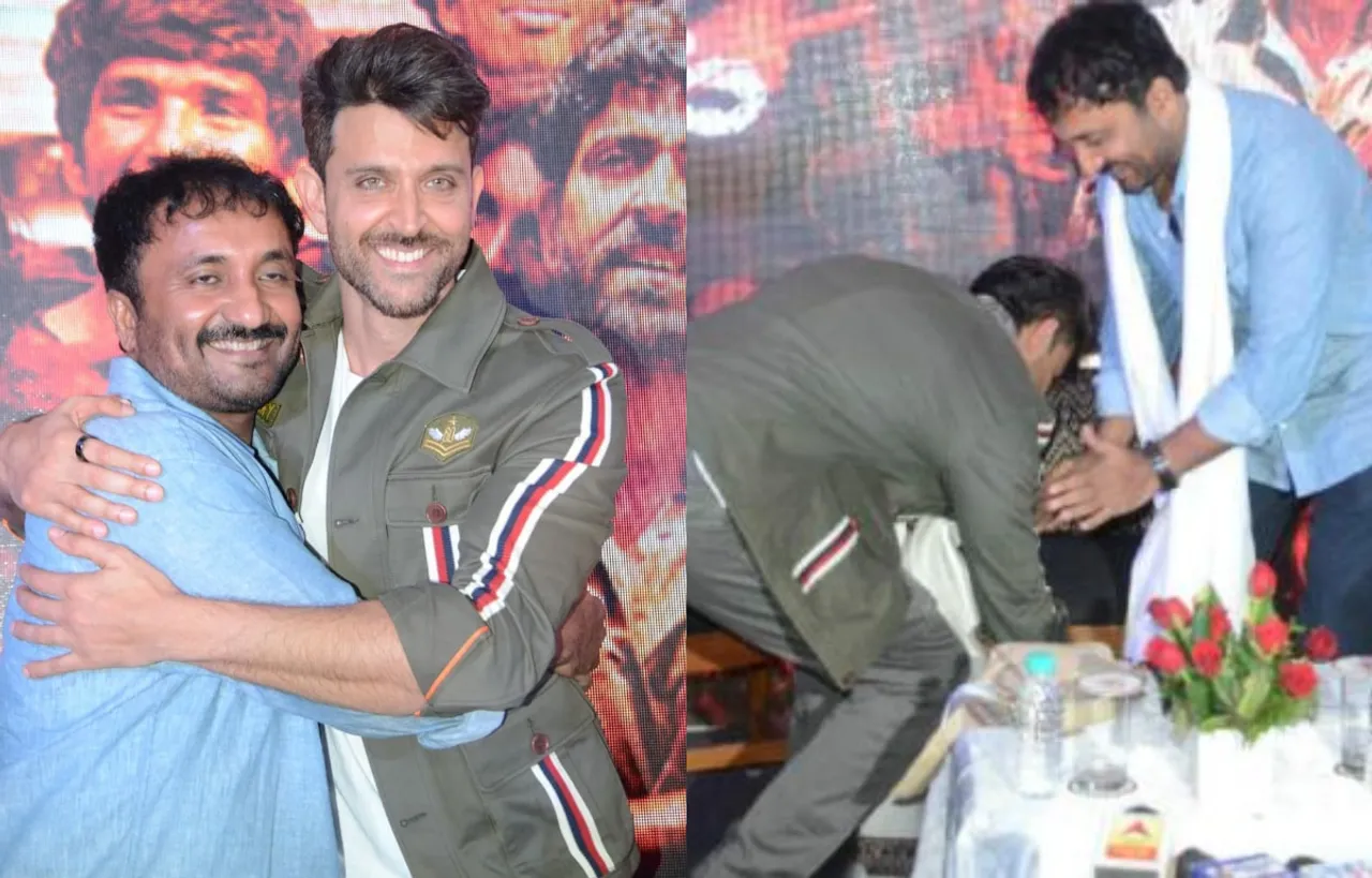 Photos: ऋतिक रोशन ने पैर छूकर लिया आनंद कुमार का आशीर्वाद, कहा- पिछले जन्म में मैं भी बिहारी था