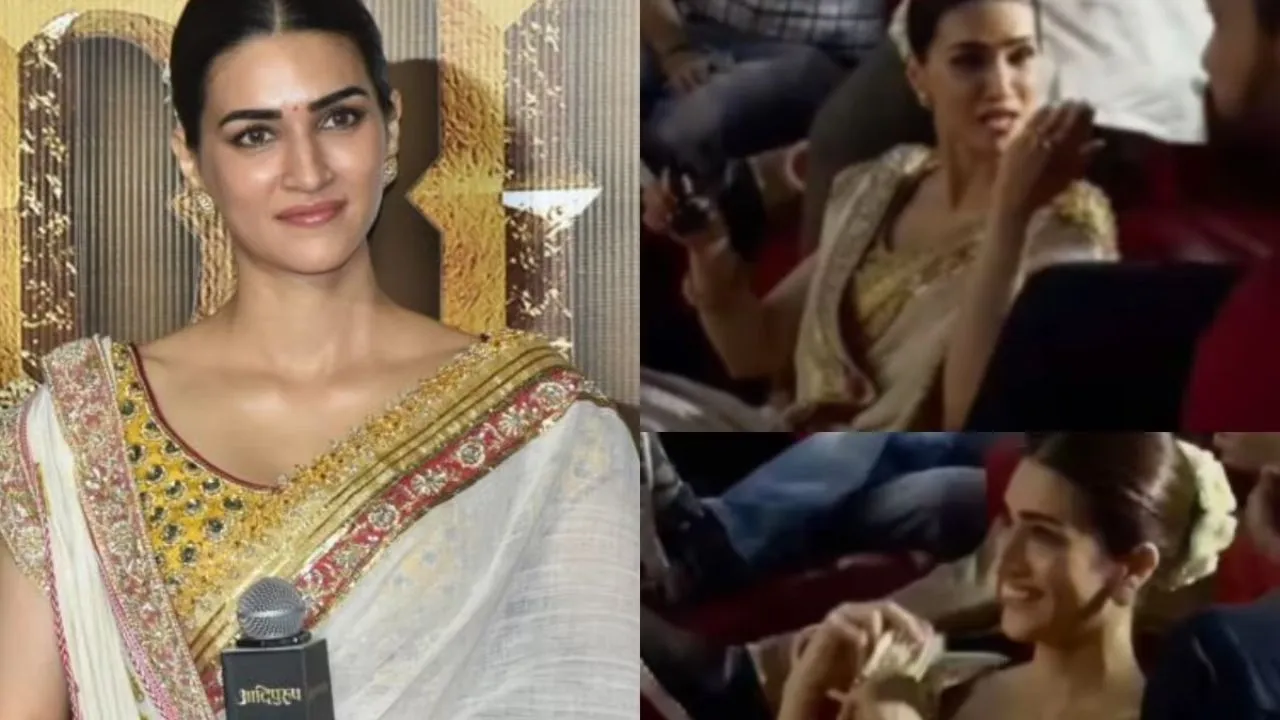 Adipurush trailer launch: ट्रेलर लॉन्च के दौरान जमीन पर बैठीं Kriti Sanon, फैंस हुए इम्प्रेस