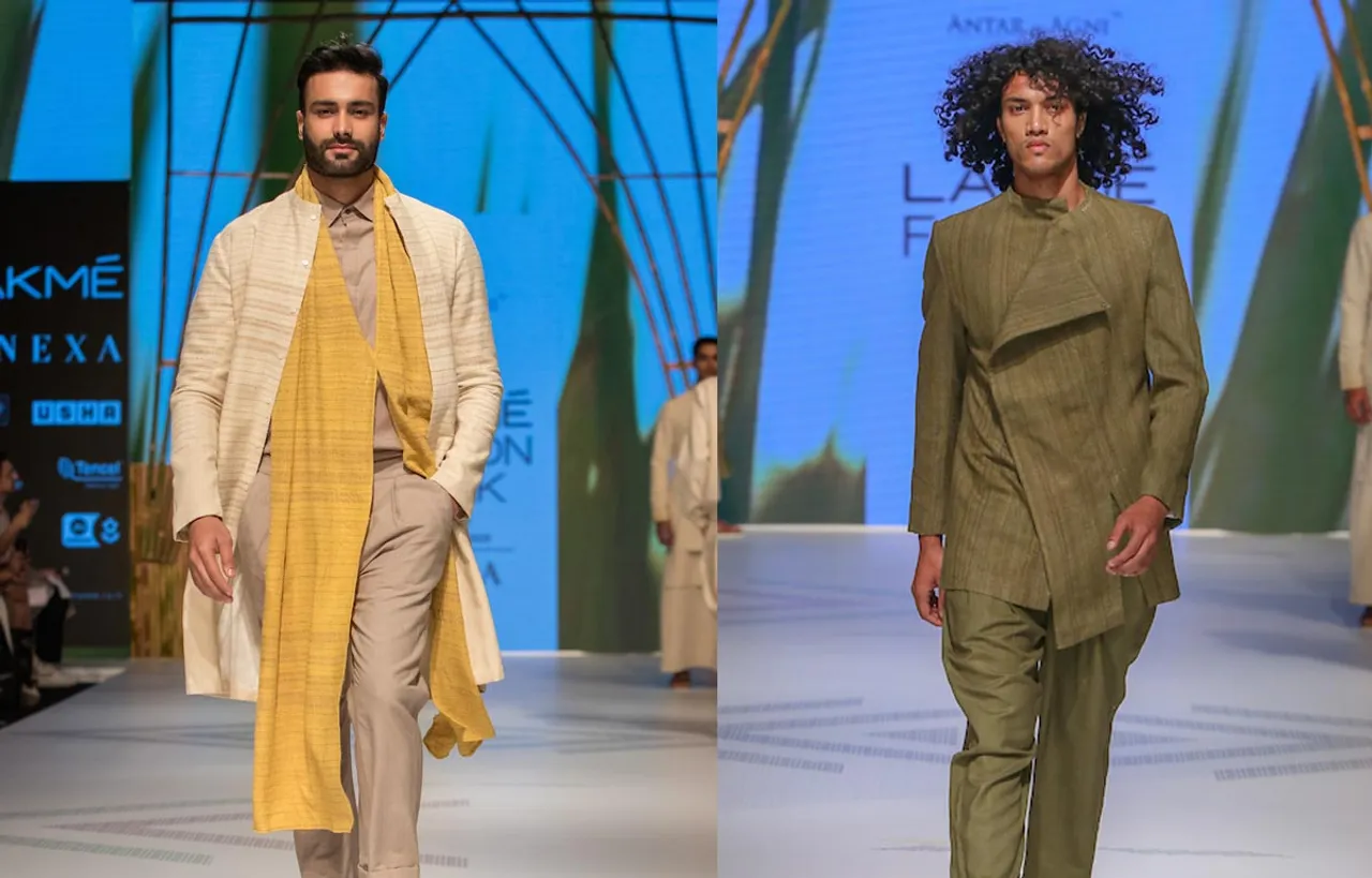 लक्मे फैशन वीक समर/ रिसॉर्ट 2019 में रेमंड और अनीता डोंगरे ने अपने ग्रैसरोट कलेक्शन का प्रदर्शन किया
