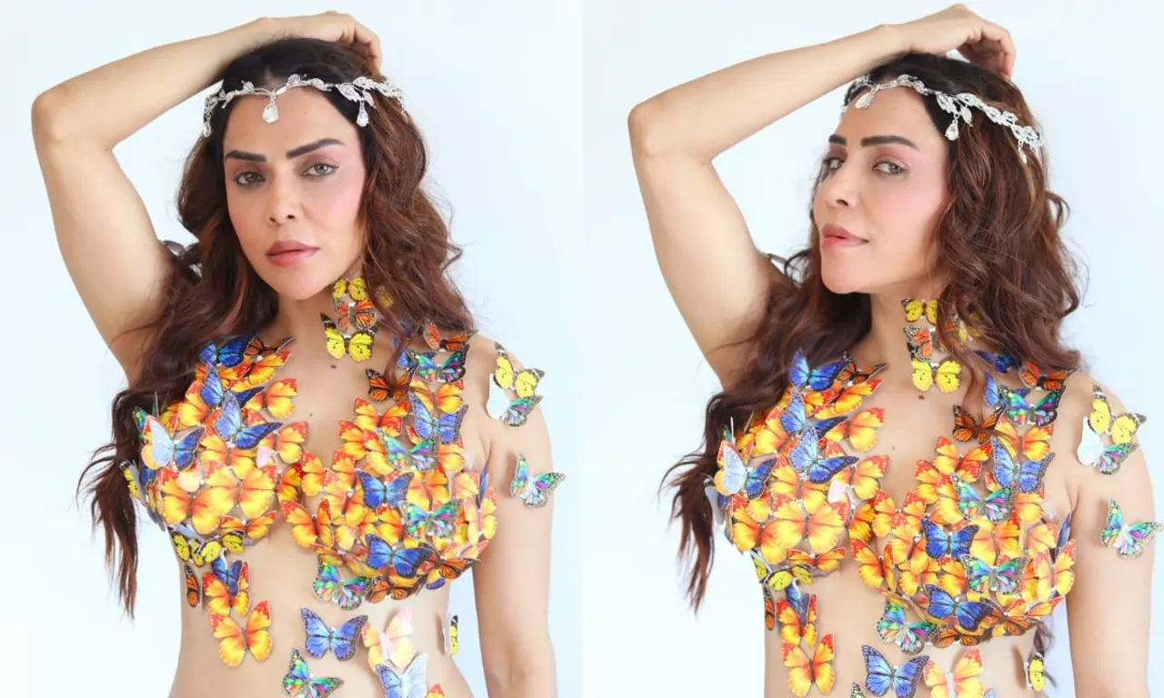 Actress Nikita Rawal ने बटरफ्लाई टॉप के साथ दिखाया अपना बोल्ड लुक