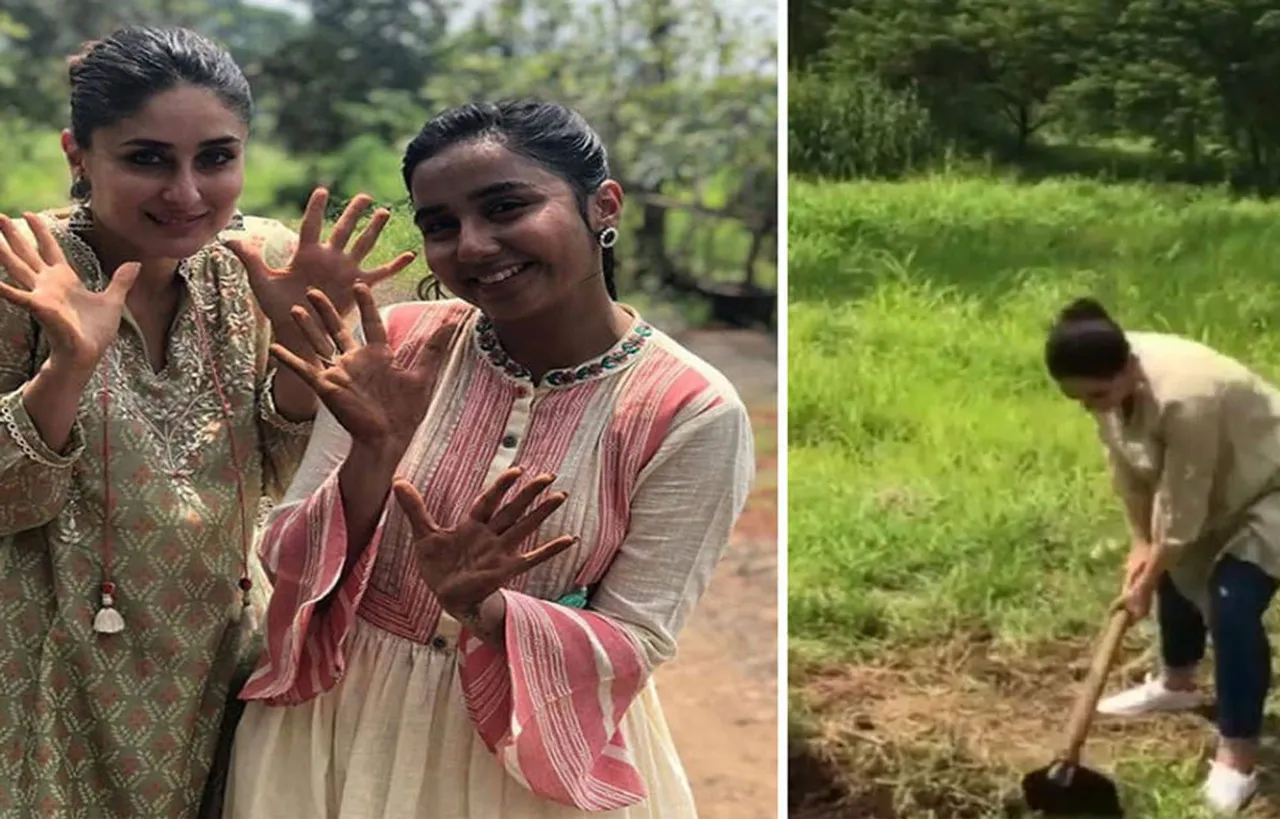 खेत मे काम करती दिखीं बेबो ,फोटो वायरल