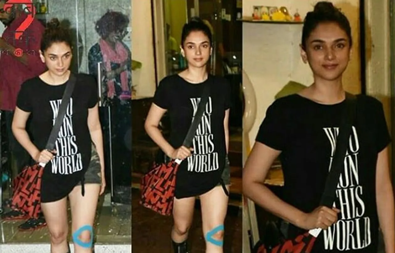 बांद्रा में सैलून के बाहर स्पॉट हुई अदिति राव हैदरी, बिना मेकअप के दिखा स्टाइलिश लुक