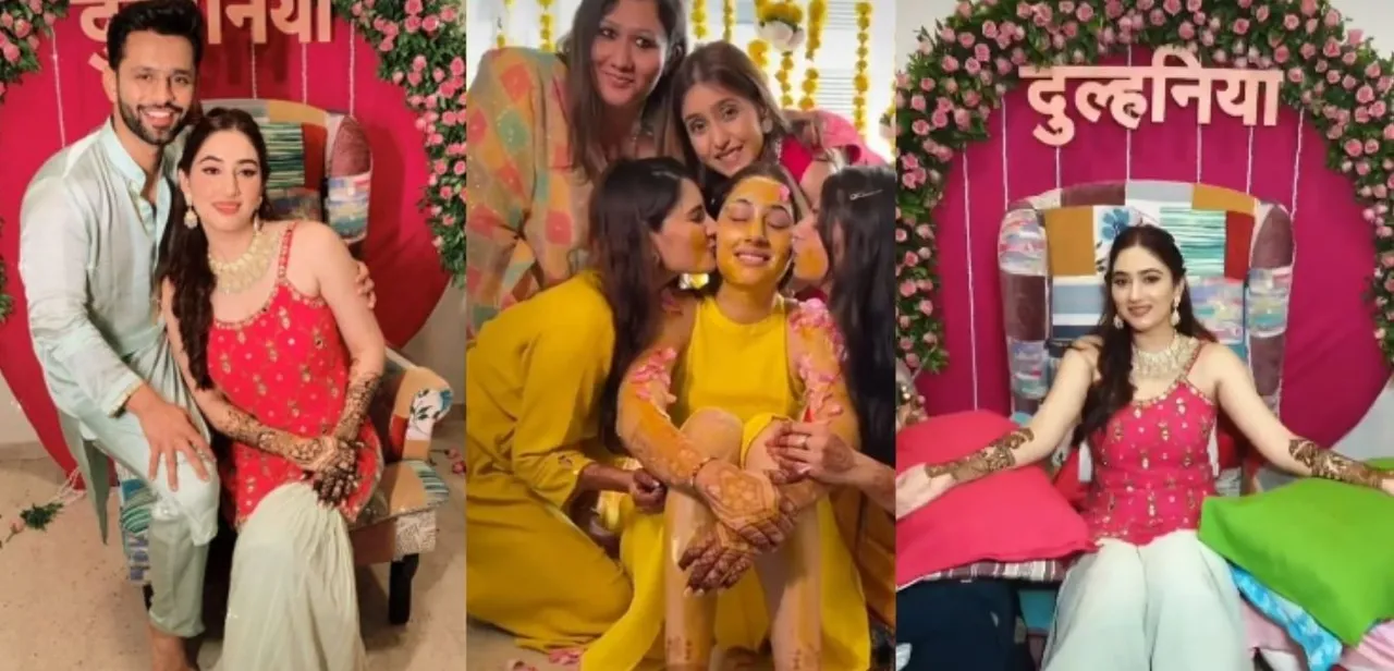 Rahul Vaidya और Disha Parmar की शादी के रस्मों की तस्वीरें वायरल