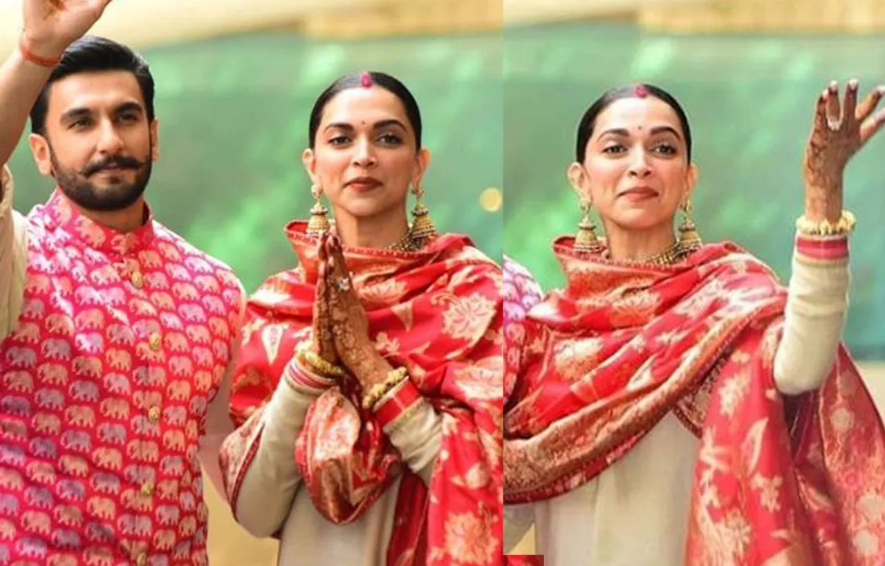 रणवीर संग अपने ससुराल पहुंची दीपिका मीडिया को पोज़ देते हुए फोटोग्राफर से मांगने लगी यह चीज़