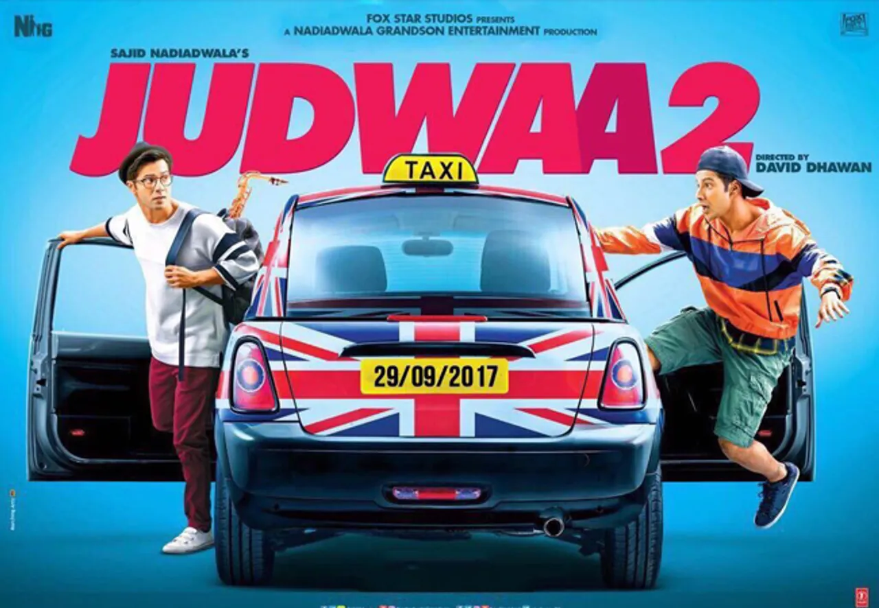 'जुड़वा 2' का पोस्टर रिलीज वरुण धवन के दिखे दो अवतार