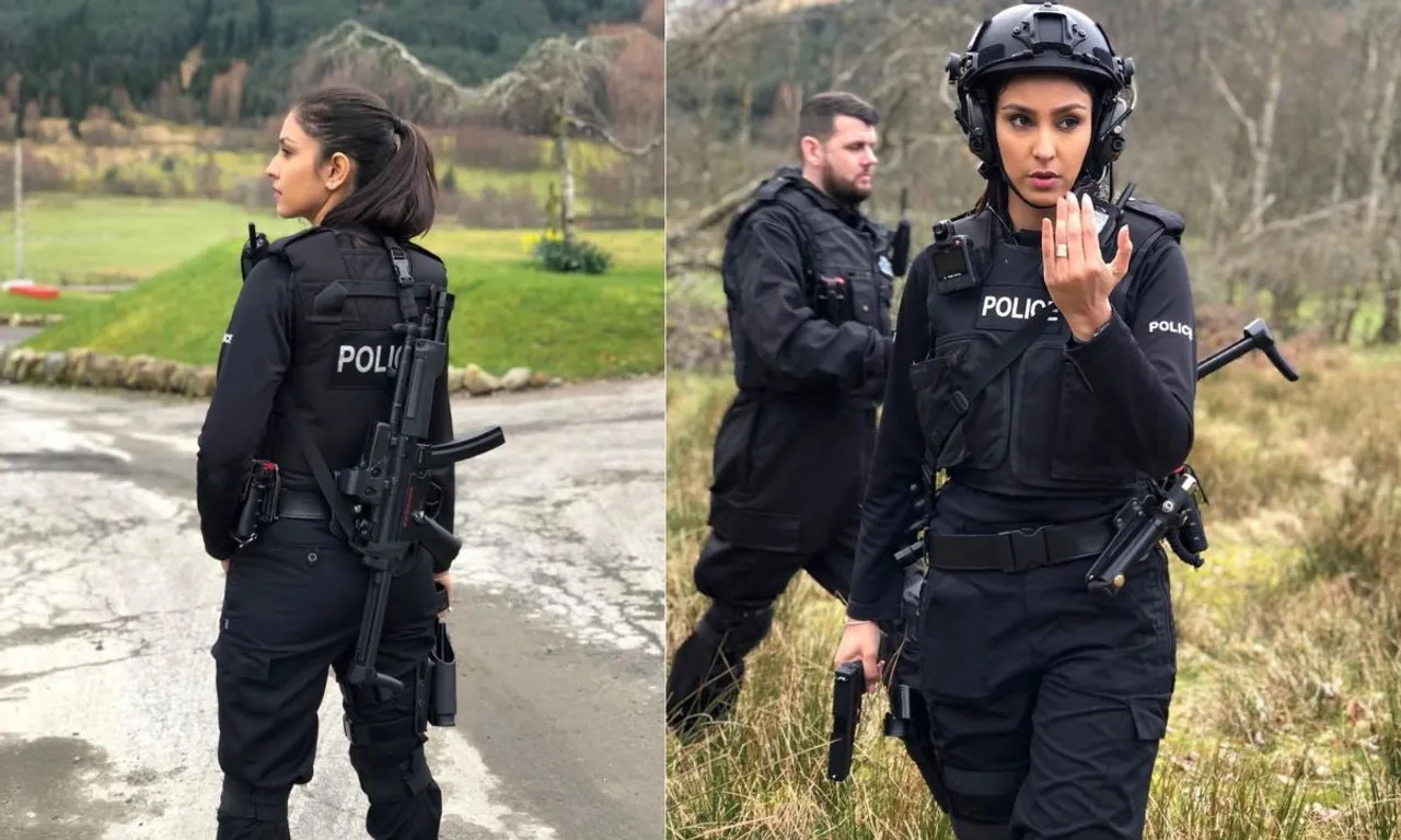 Navneet Dhillon काली पुलिस की वर्दी में बिल्कुल नेचुरल लग रही हैं!