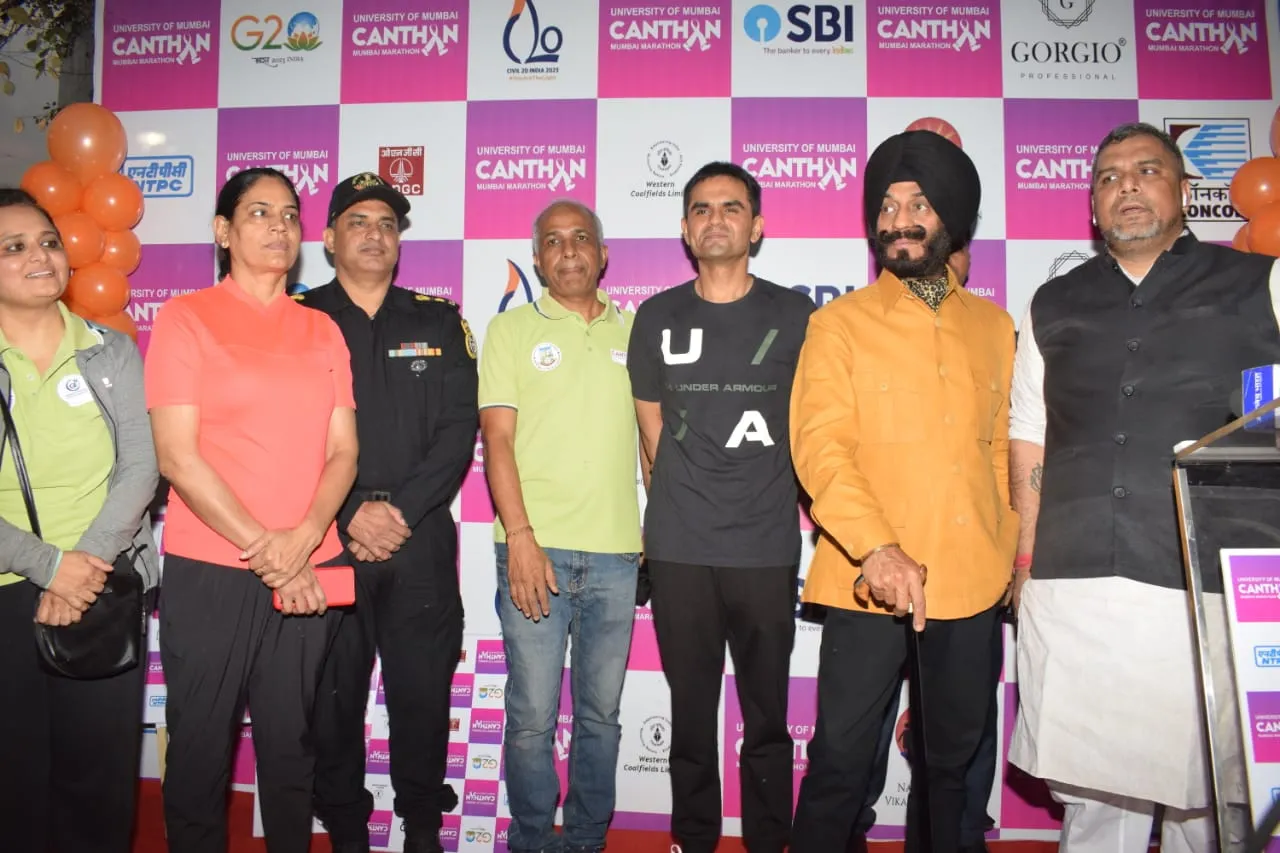 कैंसर को लेकर जागरूकता फैलाने के लिए कैंथन मैराथन, एम एस बिट्टा, समीर वानखेड़े व नीलोत्पल मृणाल रहे उपस्थित