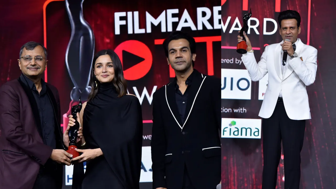 Alia Bhatt Rajkummar Rao Manoj Bajpayee Shefali Shah and other stars won awards at the Filmfare OTT Awards 2023