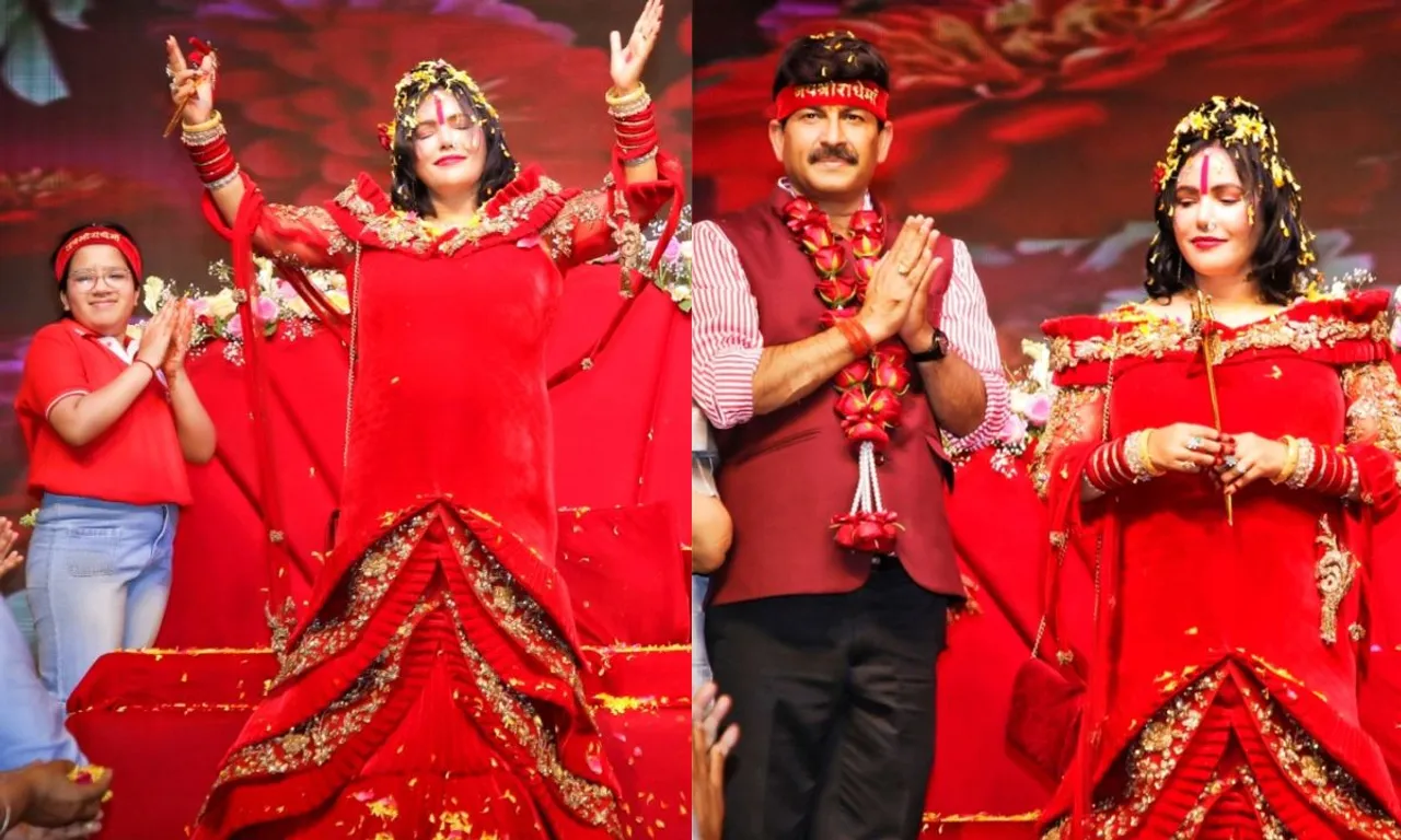 मशहूर गायक, सुपरस्टार और सांसद श्री मनोज तिवारी ने राधे मां के जन्मदिन को और भक्तिमय बनाया