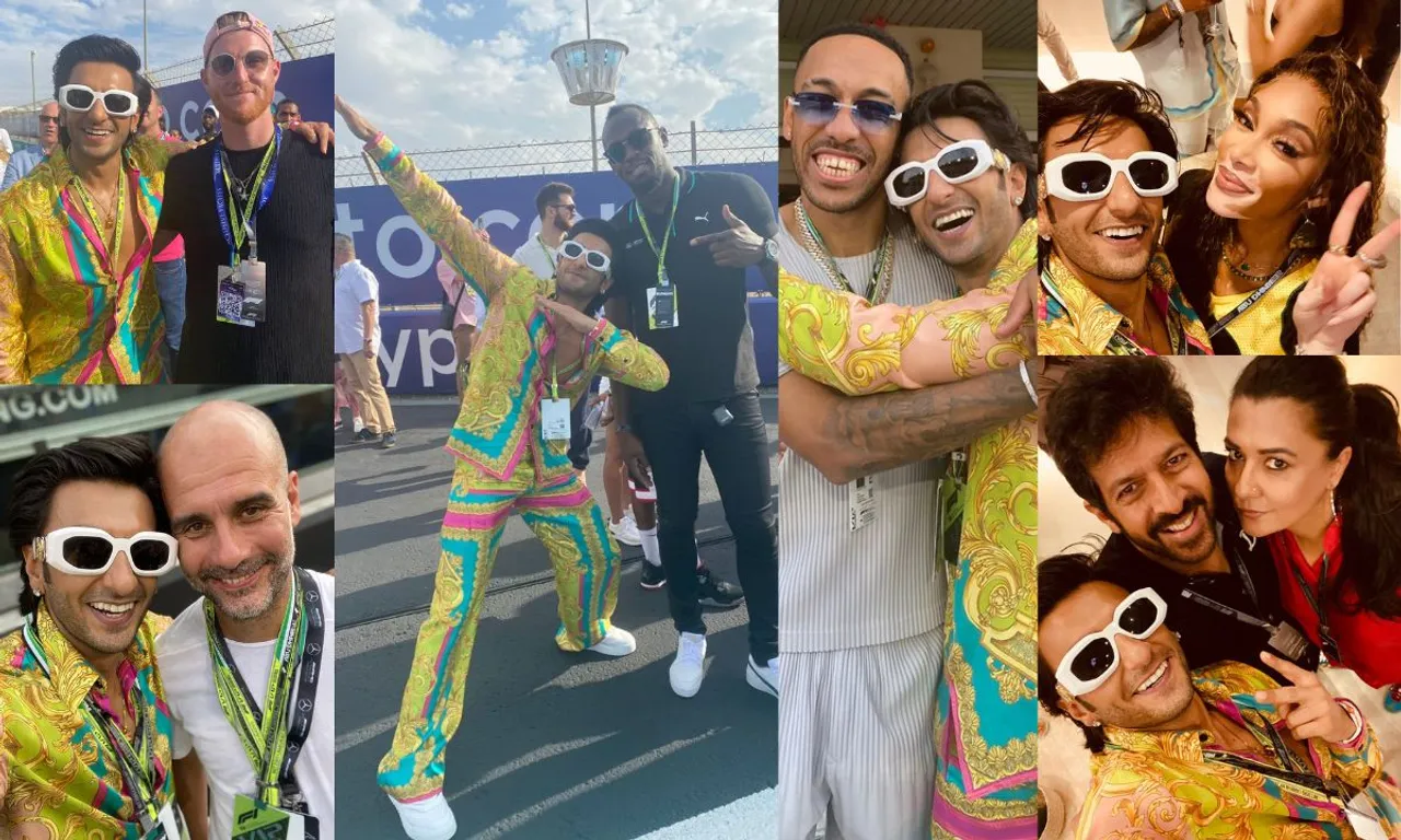 India’s pop culture icon Ranveer Singh has gala time with International celebrities at Formula One Abu Dhabi GP