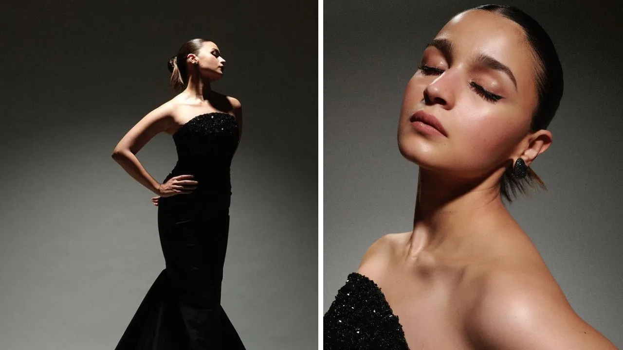Filmfare awards Alia Bhatt arrives at the Filmfare Awards in a black mermaid gown Alia Bhatt looks drop dead gorgeous in black mermaid gown