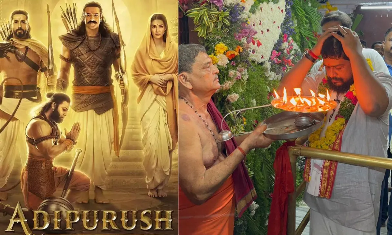 आदिपुरुष के लिए आशीर्वाद लेने कर्मघाट हनुमान मंदिर पहुंचे निर्देशक ओम राउत